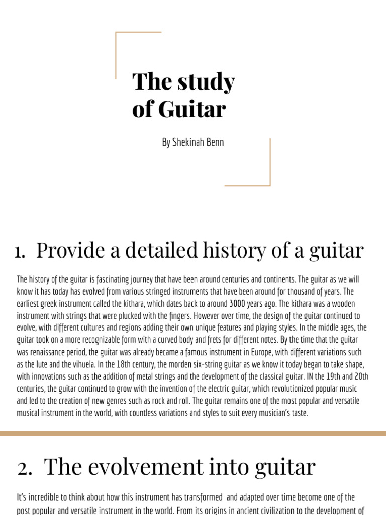 The Study of Guitar | PDF
