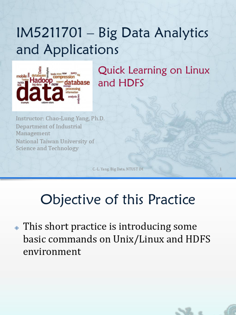 Linux and HDFS Basics for Big Data | PDF | Apache Hadoop | Directory ...