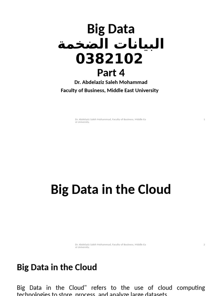 Big Data in Cloud Computing Explained | PDF | Cloud Computing ...