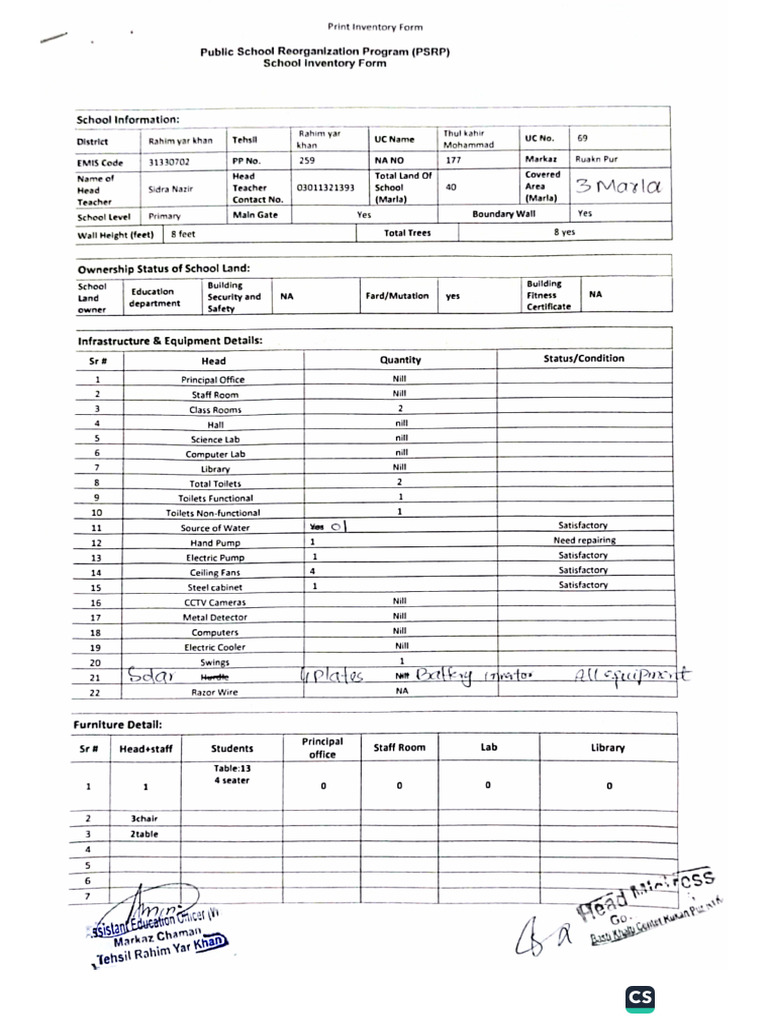 Inventory Form | PDF