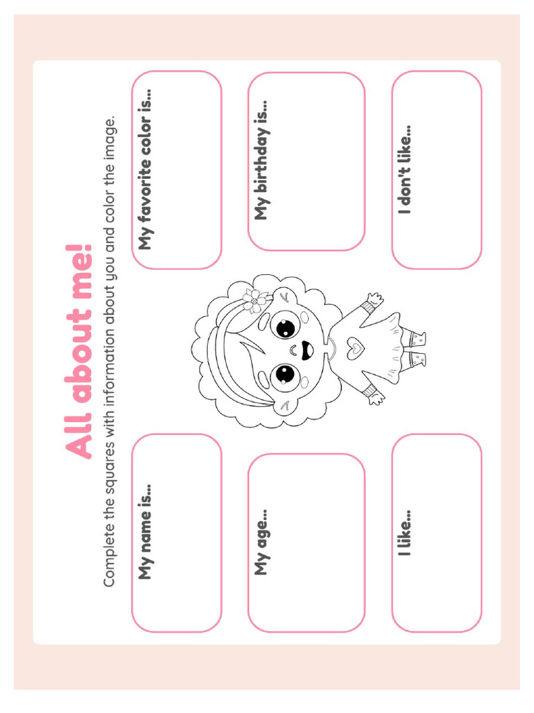 Activity All About Me | PDF