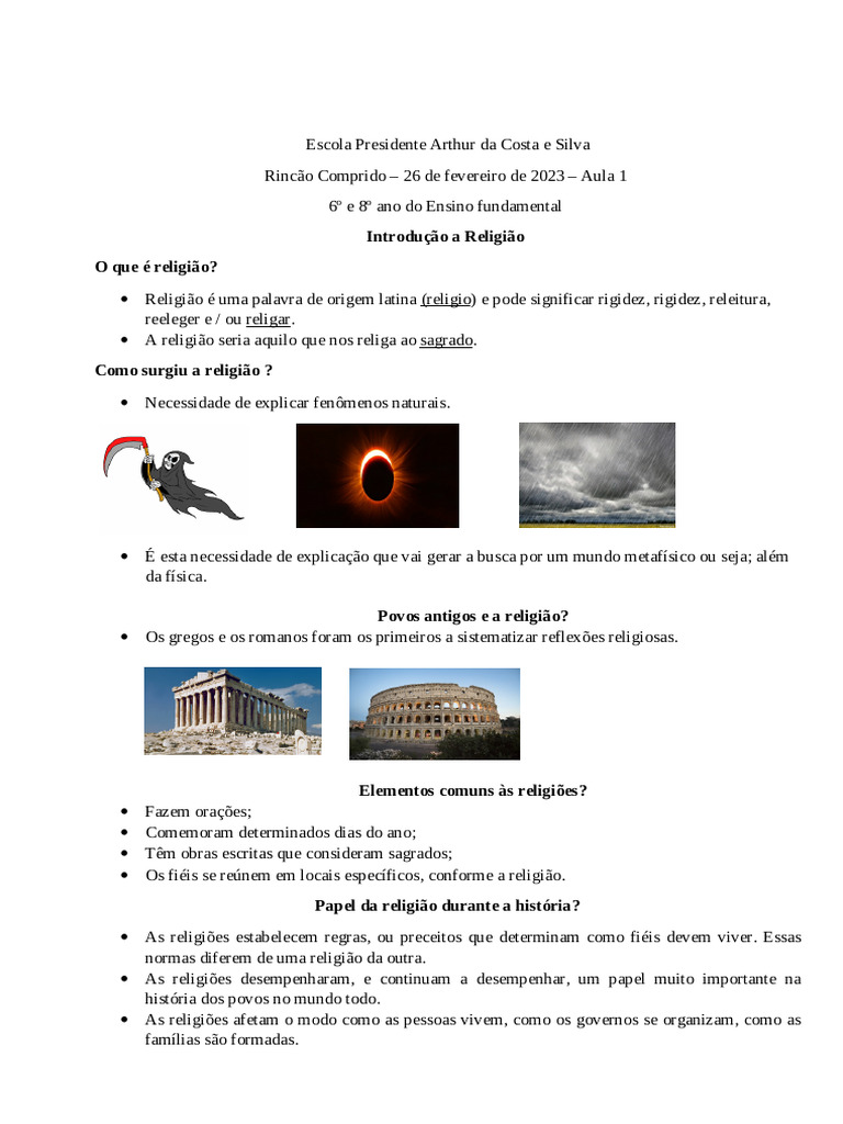 Origem da Palavra Religião | PDF