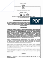 Dec 380 de 2012 Comercializadoras Internacionales Reg Sanc Plan Vallejo y Otros