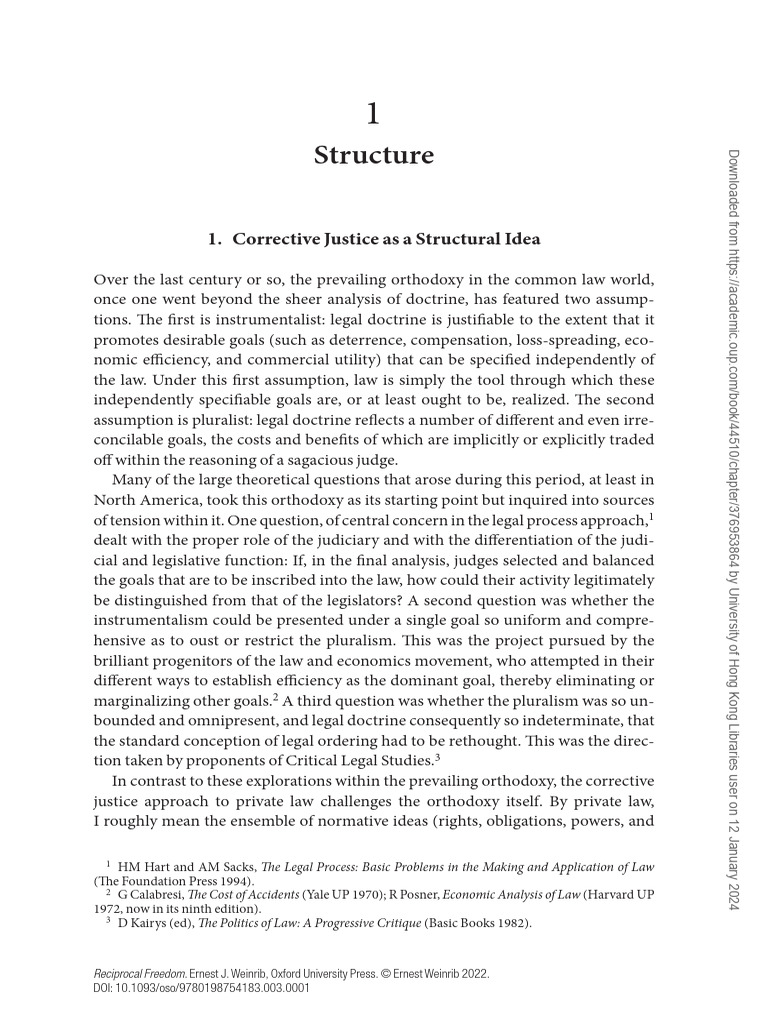 Corrective Justice and Legal Structure | PDF | Negligence | Justice