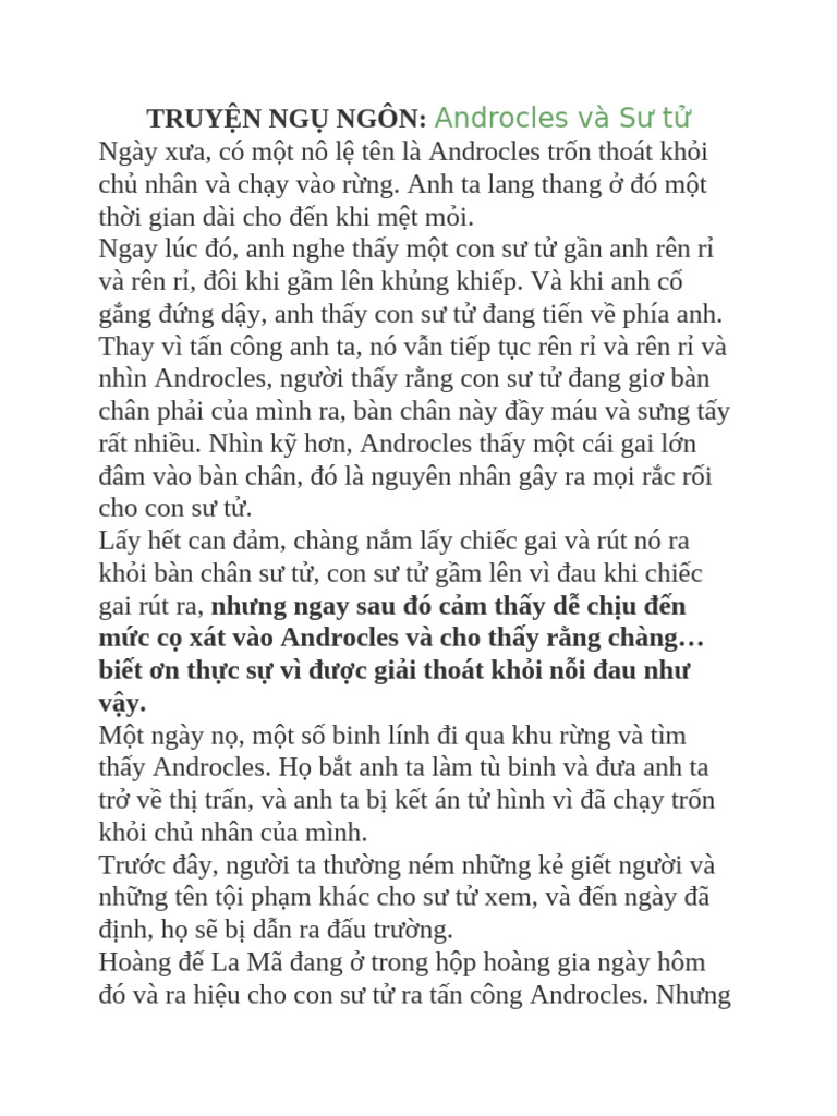Truyện Ngụ Ngôn 7.3 Lp 7 | PDF