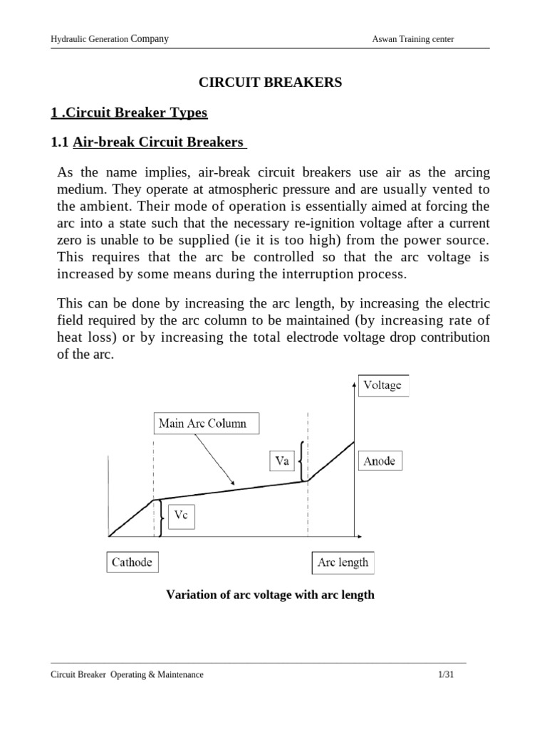 Circuit Breakers Operating & Maintinance | PDF | Electric Arc ...