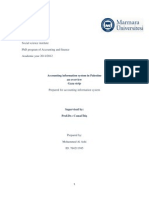 Marmara University PhD Thesis on Accounting Information Systems in Palestine