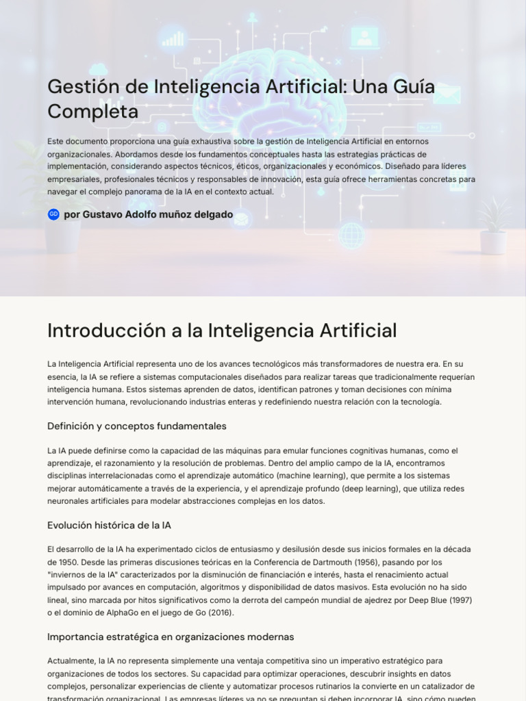 Guía de Gestión de Inteligencia Artificial | PDF | Inteligencia ...