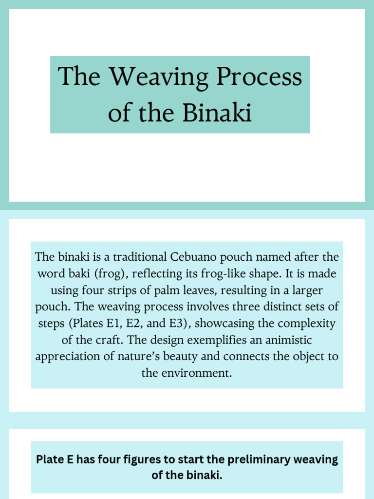 Binaki Weaving Process Explained | PDF
