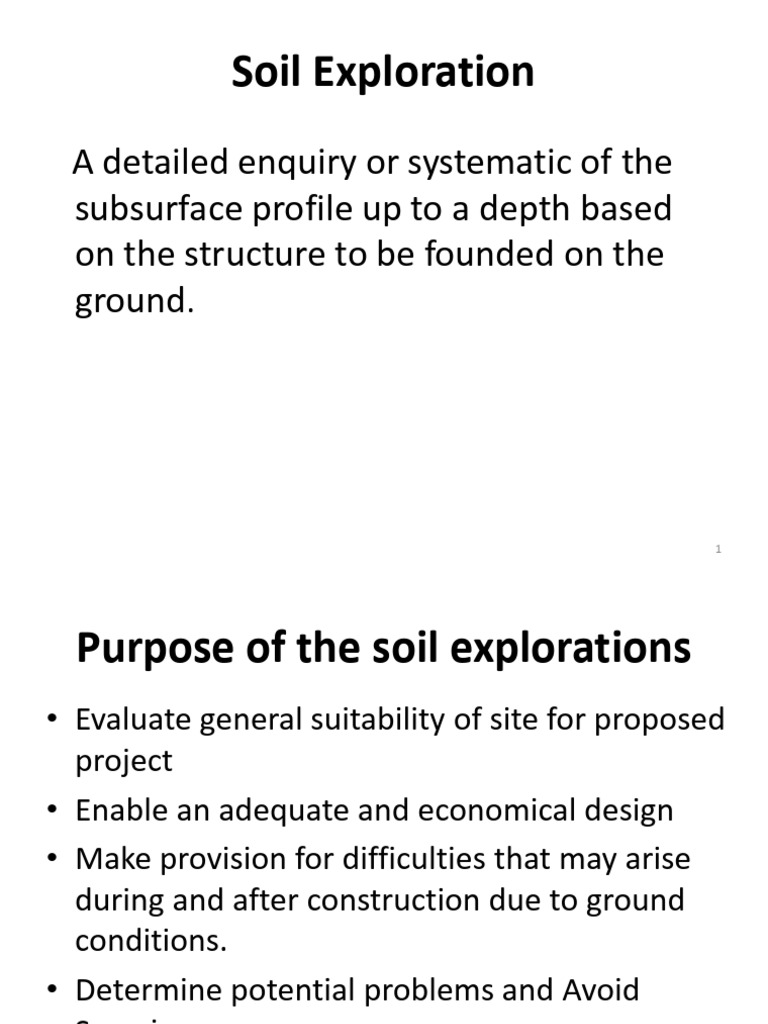 Soil Exploration and Site Investigation Guide | PDF | Earth Sciences