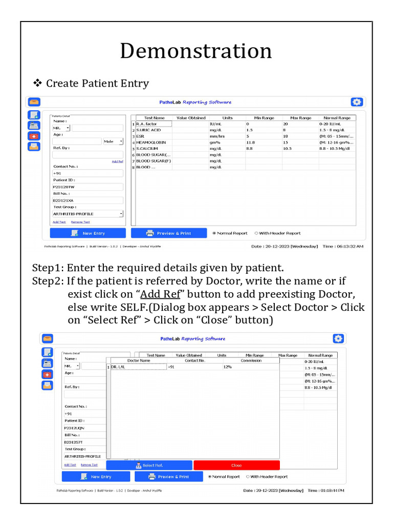 LabDaq User Manual: Patient Entry Guide | PDF | Computer File | Comma ...