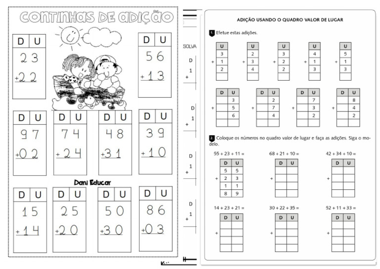 CONTINHAS DE ADIÇÃO - 2ºano | PDF