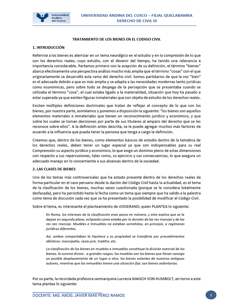 3 Los Bienes en El Codigo Civil | PDF | Propiedad | Propiedad intelectual