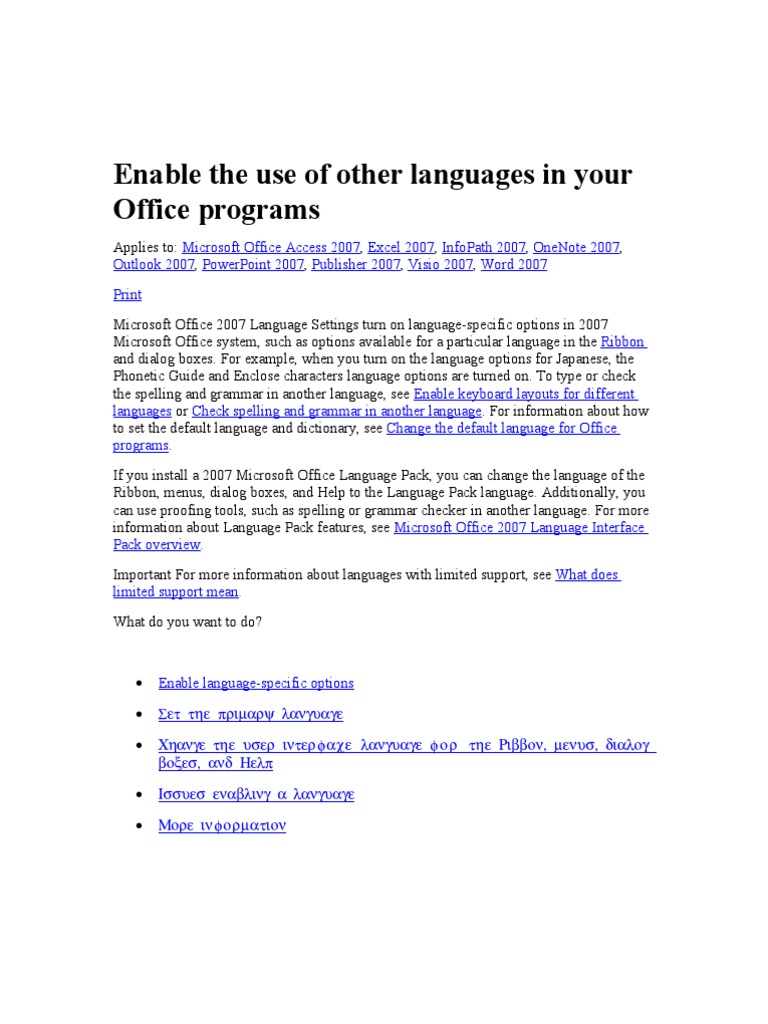 Microsoft Officelanguage Settings Microsoft Office Computer Keyboard