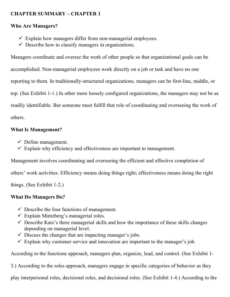 Ch01 Summary | PDF