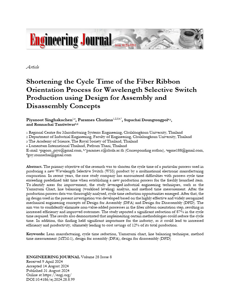 Cycle Time Reduction in WSS Production | PDF | Inventory | Lean ...