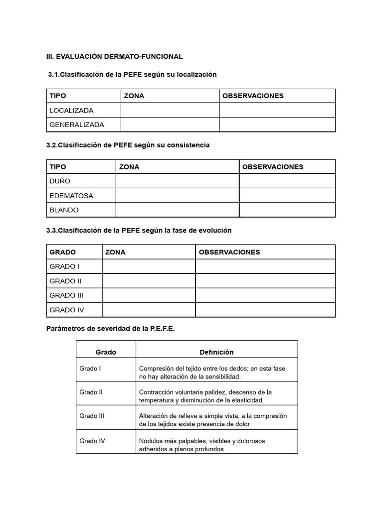 Clasificación y Evaluación de PEFE | PDF | Enfermedades y trastornos