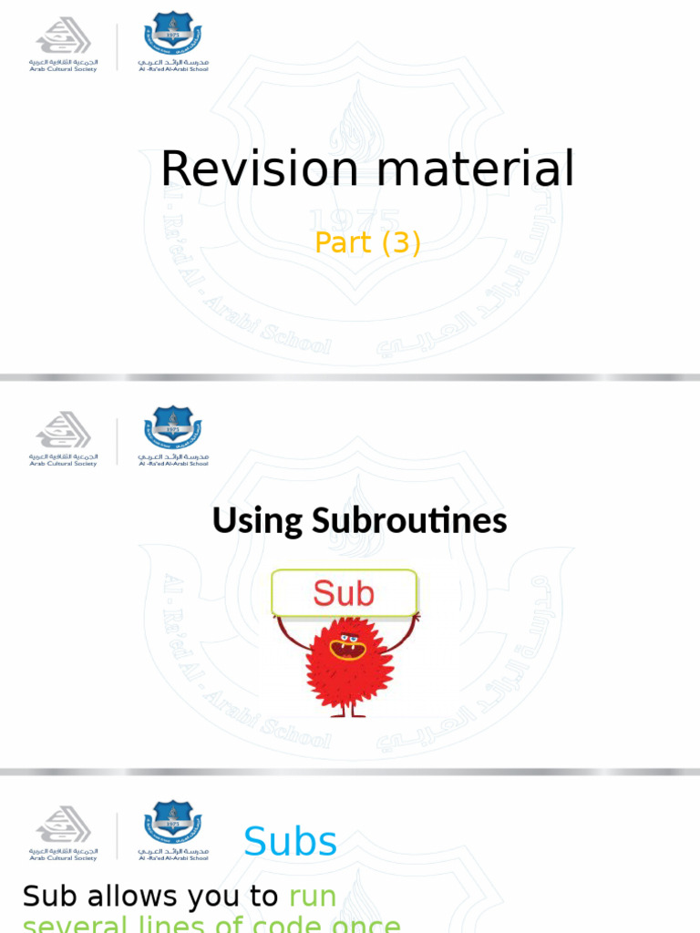 Grade Five-Revision Material - Part 3 | PDF | Computer Programming
