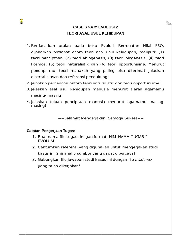 Teori Asal Usul Kehidupan dan Ev…
