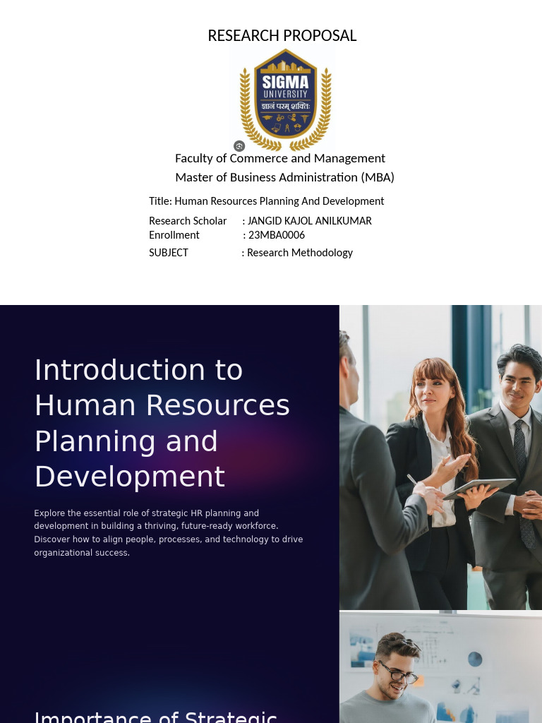 Strategic HR Planning & Development Guide | PDF | Employee Retention ...