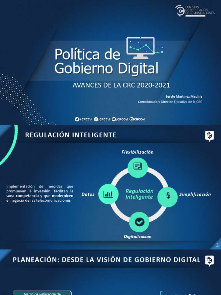 Avances de la CRC en Gobierno Digital 2021 | PDF | Gobierno E ...