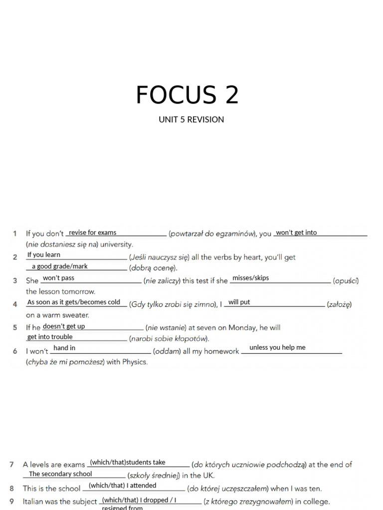 Exam Revision Tips for Students | PDF