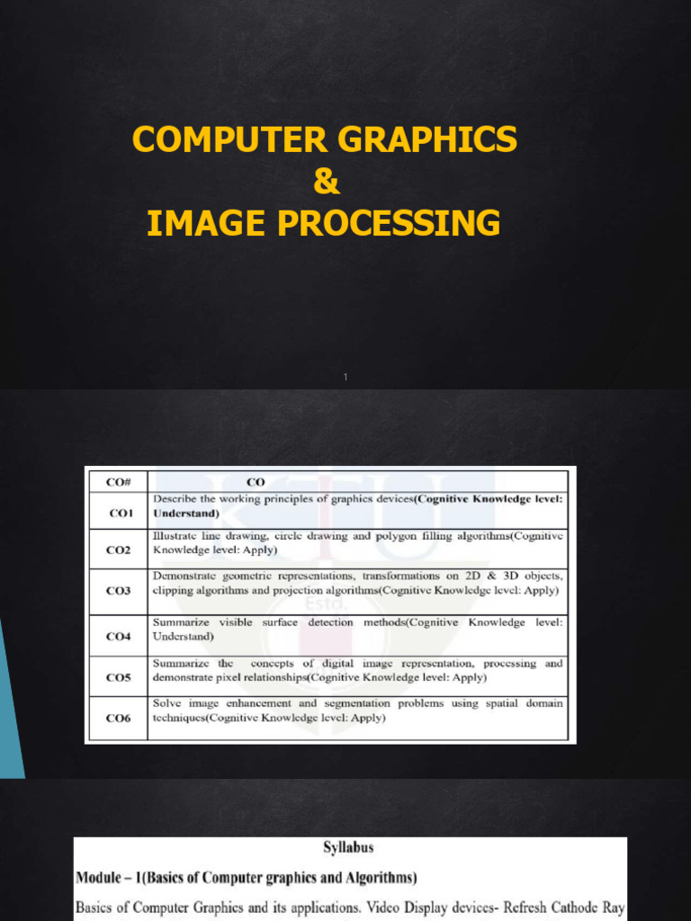 Computer Graphics and Image Processing Overview | PDF | Computer ...