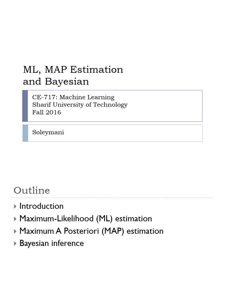 ML vs MAP Estimation in Bayesian Inference | PDF | Estimation Theory ...