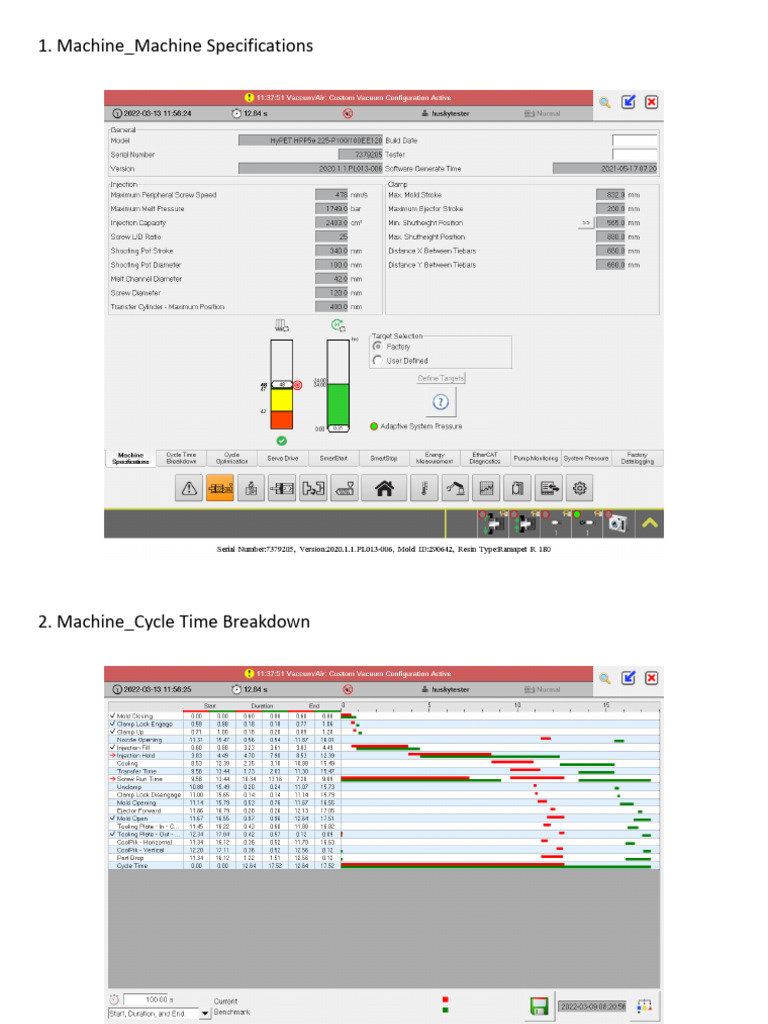 Machine Specifications and Setup Guide | PDF