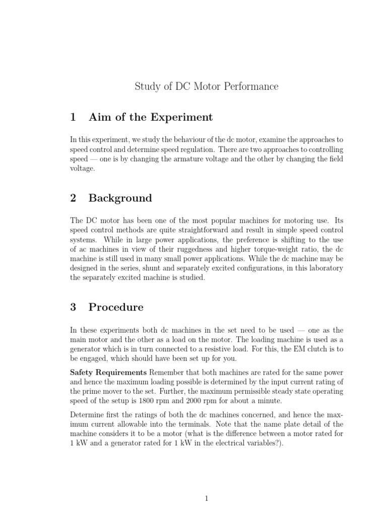 Speed Control | PDF | Electric Motor | Direct Current