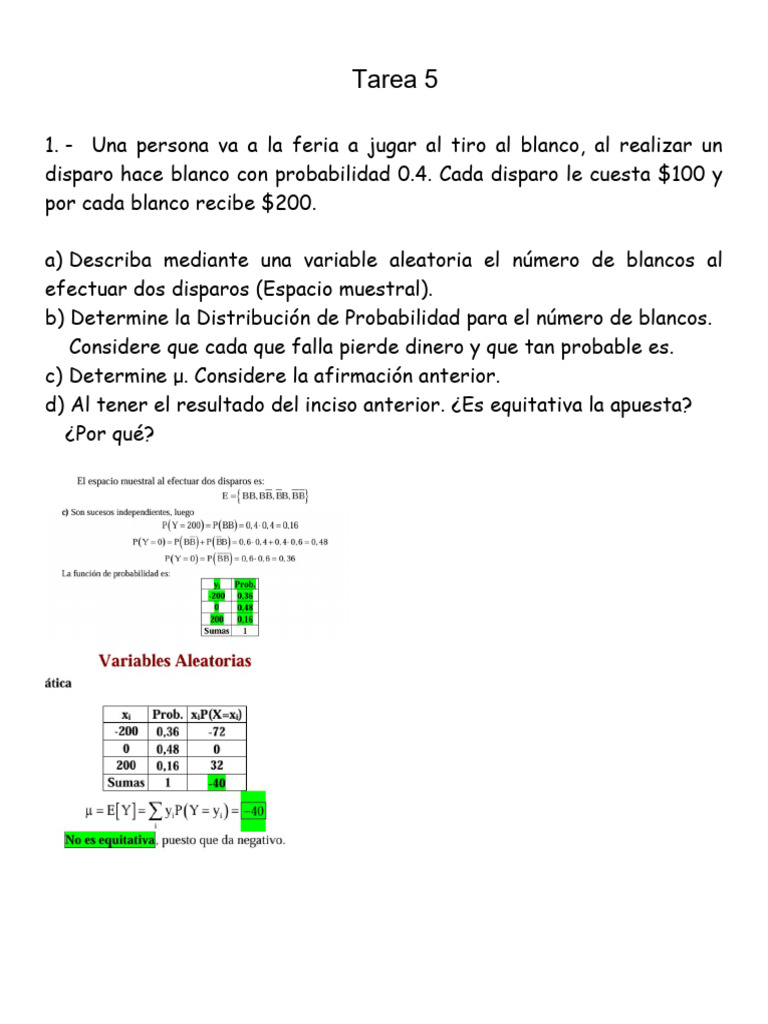 Tarea 5 Respuestas | PDF
