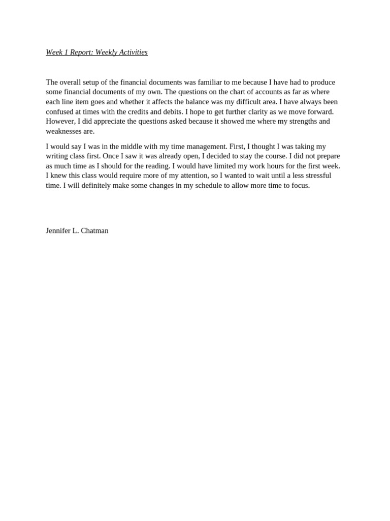 Week 1 Financial Document Review | PDF