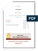 Project report on 3Exim Policy ́ for MBA Agribusiness (2011-13