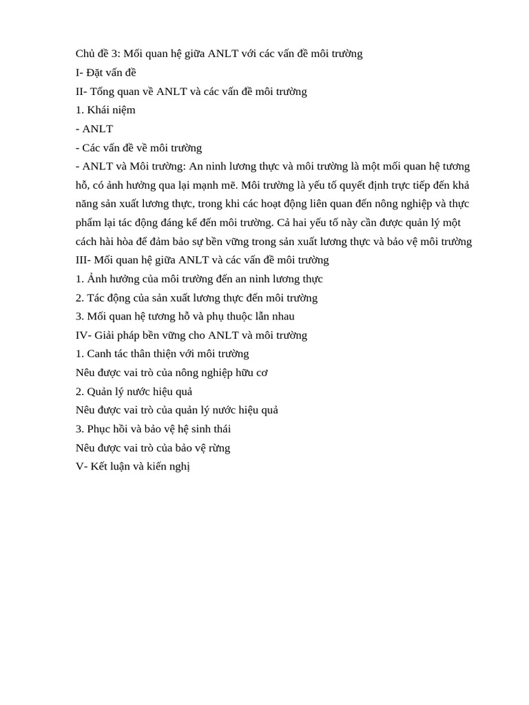 ANLT V I Môi Trư NG | PDF
