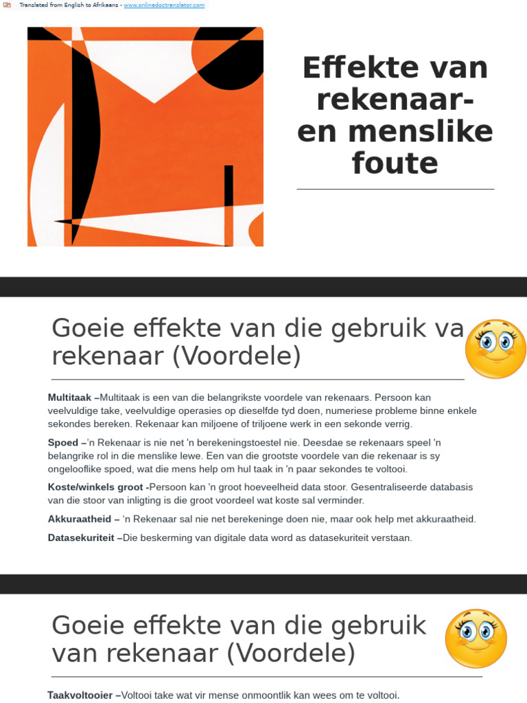 Effekte Van Rekenaar-En Menslike Foute | PDF