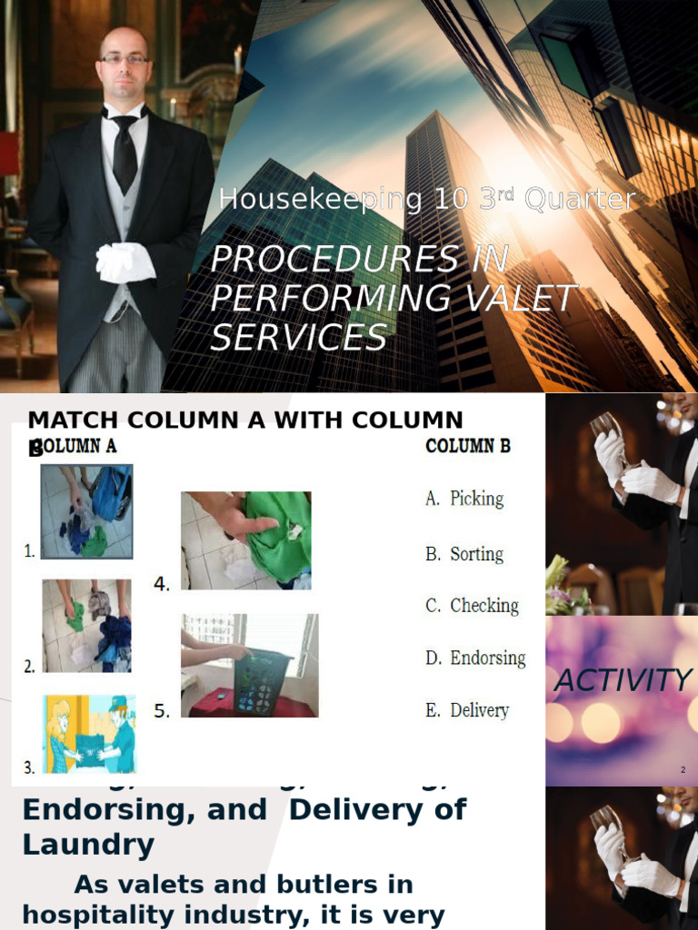 Valet Laundry Service Procedures | PDF | Housekeeping | Laundry
