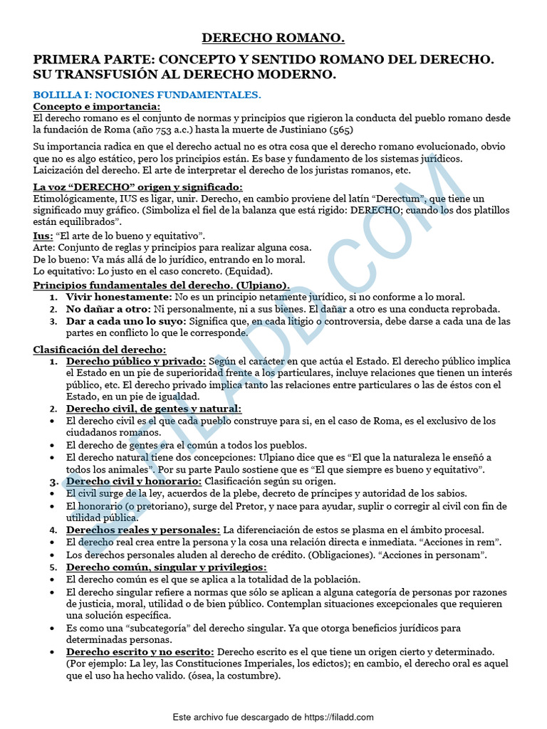 Resumen Romano Completo | PDF | Ley romana | Esclavitud