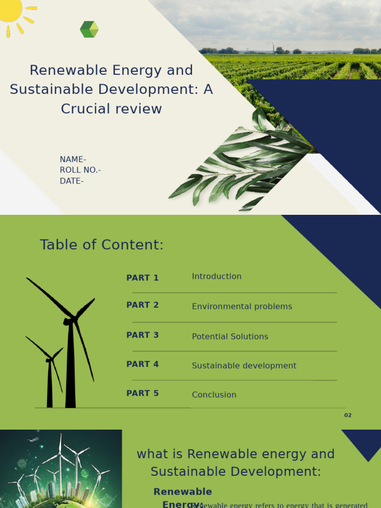Renewable Energy for Sustainable Development | PDF | Renewable Energy ...