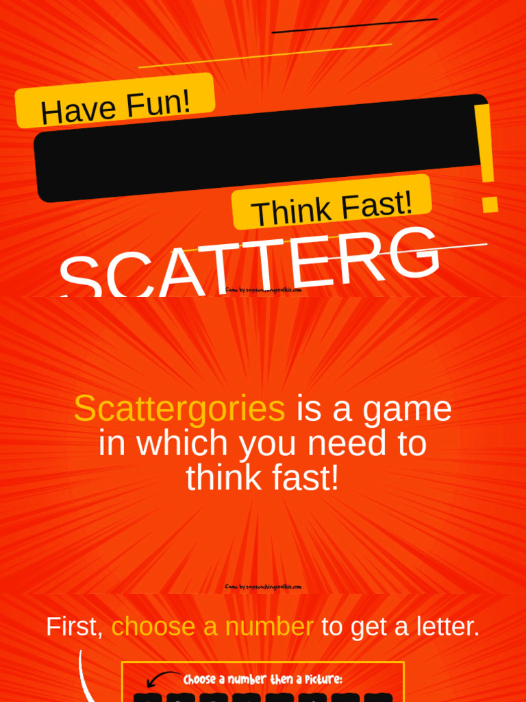 Fun Scattergories Game Guide | PDF