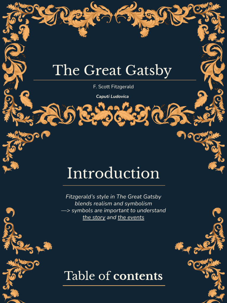 Symbols in The Great Gatsby Explained | PDF