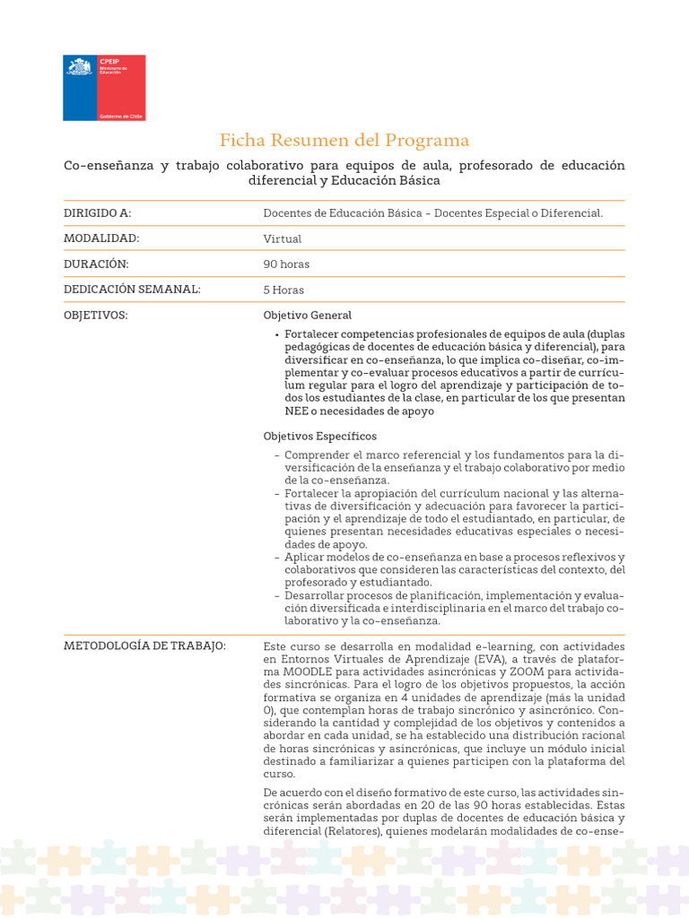 Co-enseñanza en Educación Inclusiva | PDF | Plan de estudios | Enseñando