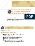 Mercedes-Benz U.S. International, Inc. ISO 14001 Certified Environmental Management System-An Overview