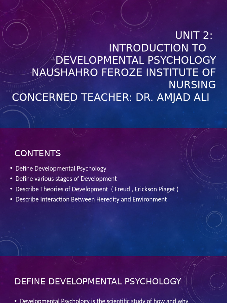 Overview of Developmental Psychology | PDF | Developmental Psychology ...