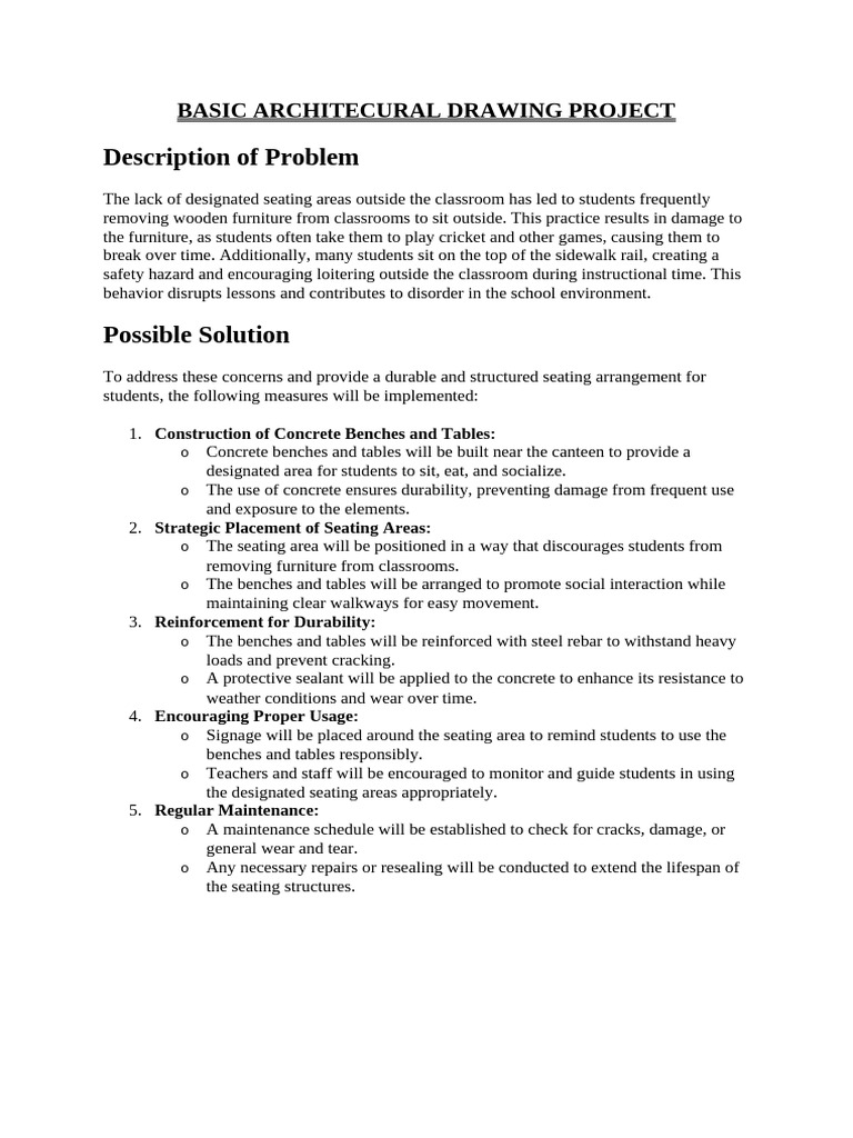 Basic Architecural Drawing Project | PDF