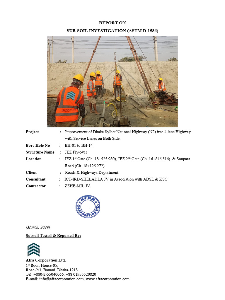Subsoil Investigation Report for N2 Highway | PDF | Earth Sciences ...