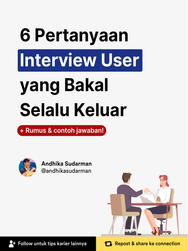 6 Pertanyaan Interview User 1741383300 | PDF