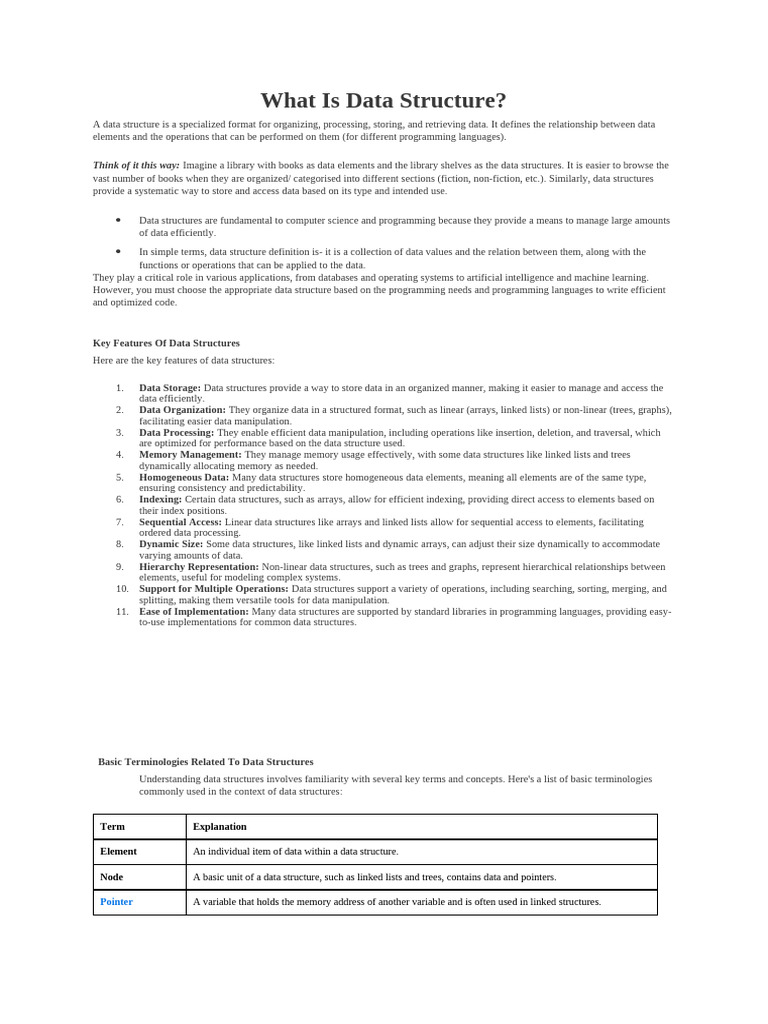 Data Structure | PDF | Time Complexity | Data Structure