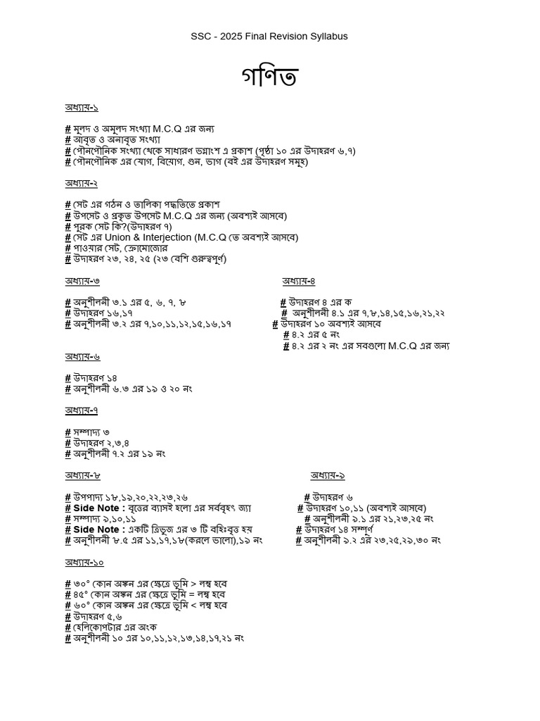 SSC 2025 Final | PDF