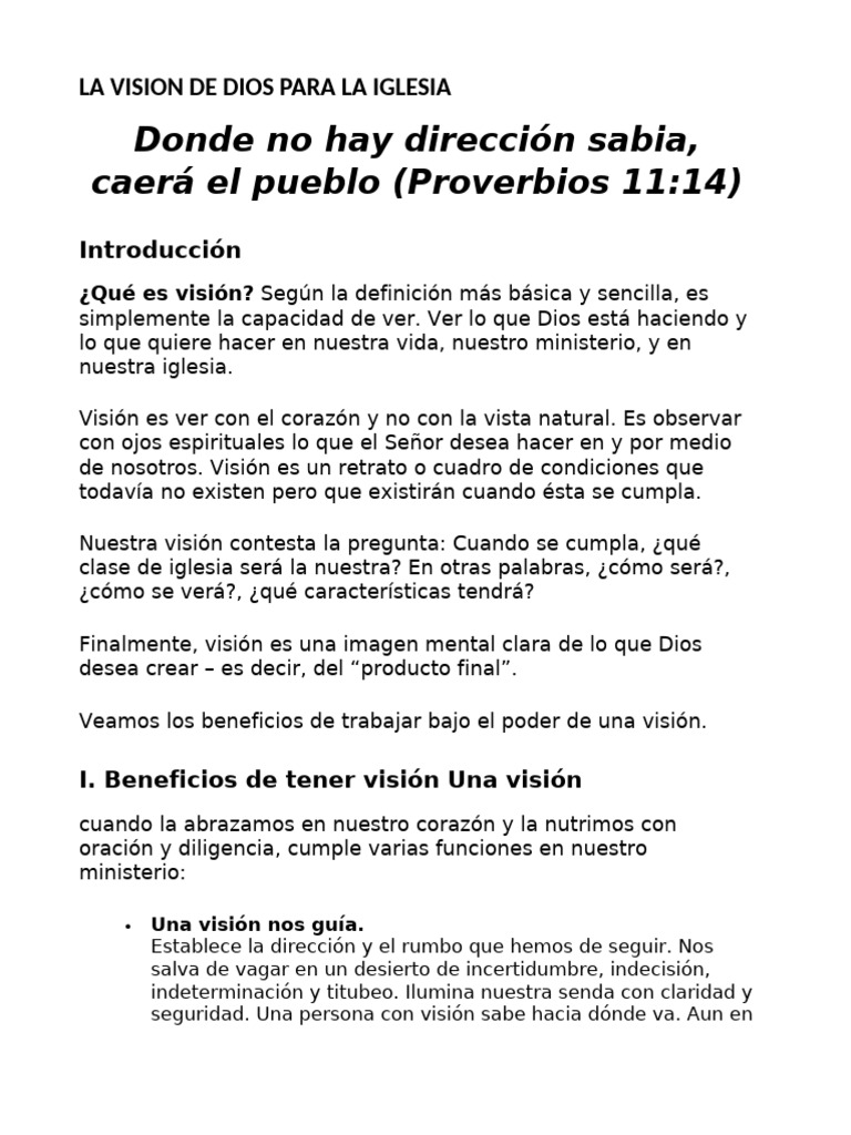 Visión de Dios para la Iglesia | PDF | Moisés | Dios