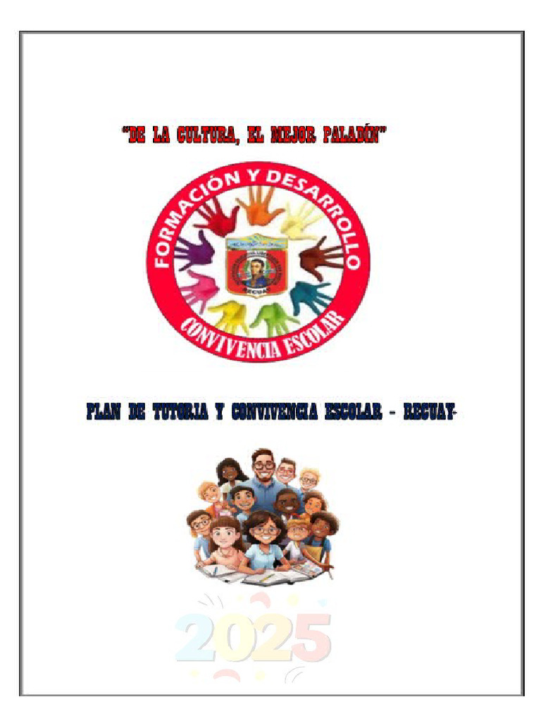 Plan de Tutoría y Convivencia Escolar 2025 | PDF | Enseñando | Escuelas